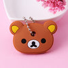 Cartoon Anime Cute Key Cover Cap Silicone Mickey Stitch Bear Keychain Women Gift Owl Porte Clef Minne Key Chain