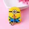 Cartoon Anime Cute Key Cover Cap Silicone Mickey Stitch Bear Keychain Women Gift Owl Porte Clef Minne Key Chain