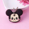 Cartoon Anime Cute Key Cover Cap Silicone Mickey Stitch Bear Keychain Women Gift Owl Porte Clef Minne Key Chain