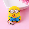 Cartoon Anime Cute Key Cover Cap Silicone Mickey Stitch Bear Keychain Women Gift Owl Porte Clef Minne Key Chain