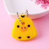 Cartoon Anime Cute Key Cover Cap Silicone Mickey Stitch Bear Keychain Women Gift Owl Porte Clef Minne Key Chain