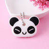 Cartoon Anime Cute Key Cover Cap Silicone Mickey Stitch Bear Keychain Women Gift Owl Porte Clef Minne Key Chain