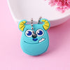 Cartoon Anime Cute Key Cover Cap Silicone Mickey Stitch Bear Keychain Women Gift Owl Porte Clef Minne Key Chain