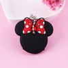 Cartoon Anime Cute Key Cover Cap Silicone Mickey Stitch Bear Keychain Women Gift Owl Porte Clef Minne Key Chain