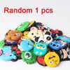 Cartoon Anime Cute Key Cover Cap Silicone Mickey Stitch Bear Keychain Women Gift Owl Porte Clef Minne Key Chain