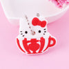 Cartoon Anime Cute Key Cover Cap Silicone Mickey Stitch Bear Keychain Women Gift Owl Porte Clef Minne Key Chain