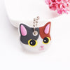 Cartoon Anime Cute Key Cover Cap Silicone Mickey Stitch Bear Keychain Women Gift Owl Porte Clef Minne Key Chain