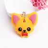 Cartoon Anime Cute Key Cover Cap Silicone Mickey Stitch Bear Keychain Women Gift Owl Porte Clef Minne Key Chain
