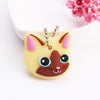 Cartoon Anime Cute Key Cover Cap Silicone Mickey Stitch Bear Keychain Women Gift Owl Porte Clef Minne Key Chain