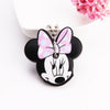 Cartoon Anime Cute Key Cover Cap Silicone Mickey Stitch Bear Keychain Women Gift Owl Porte Clef Minne Key Chain