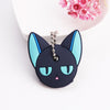Cartoon Anime Cute Key Cover Cap Silicone Mickey Stitch Bear Keychain Women Gift Owl Porte Clef Minne Key Chain