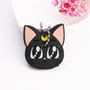 Cartoon Anime Cute Key Cover Cap Silicone Mickey Stitch Bear Keychain Women Gift Owl Porte Clef Minne Key Chain