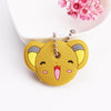 Cartoon Anime Cute Key Cover Cap Silicone Mickey Stitch Bear Keychain Women Gift Owl Porte Clef Minne Key Chain